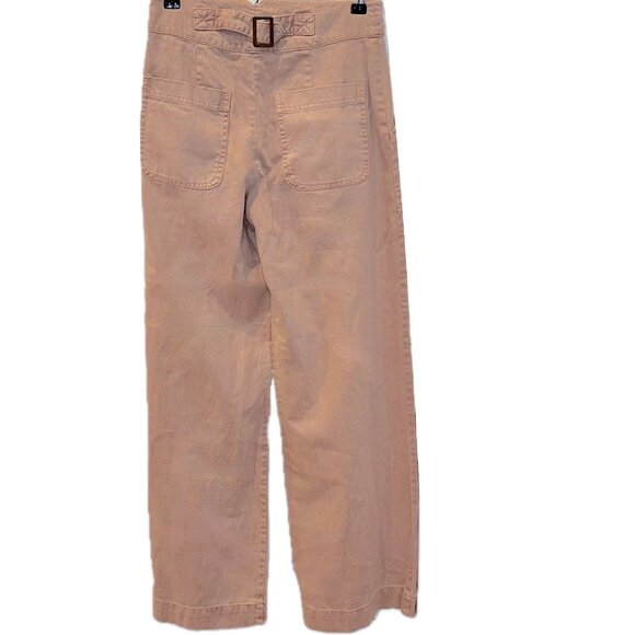 Joie Hi-Rise Wide Leg Cargo Pocket Trousers Pant Wm Sz 2 Sienna Putty Color NWT - Picture 2 of 8